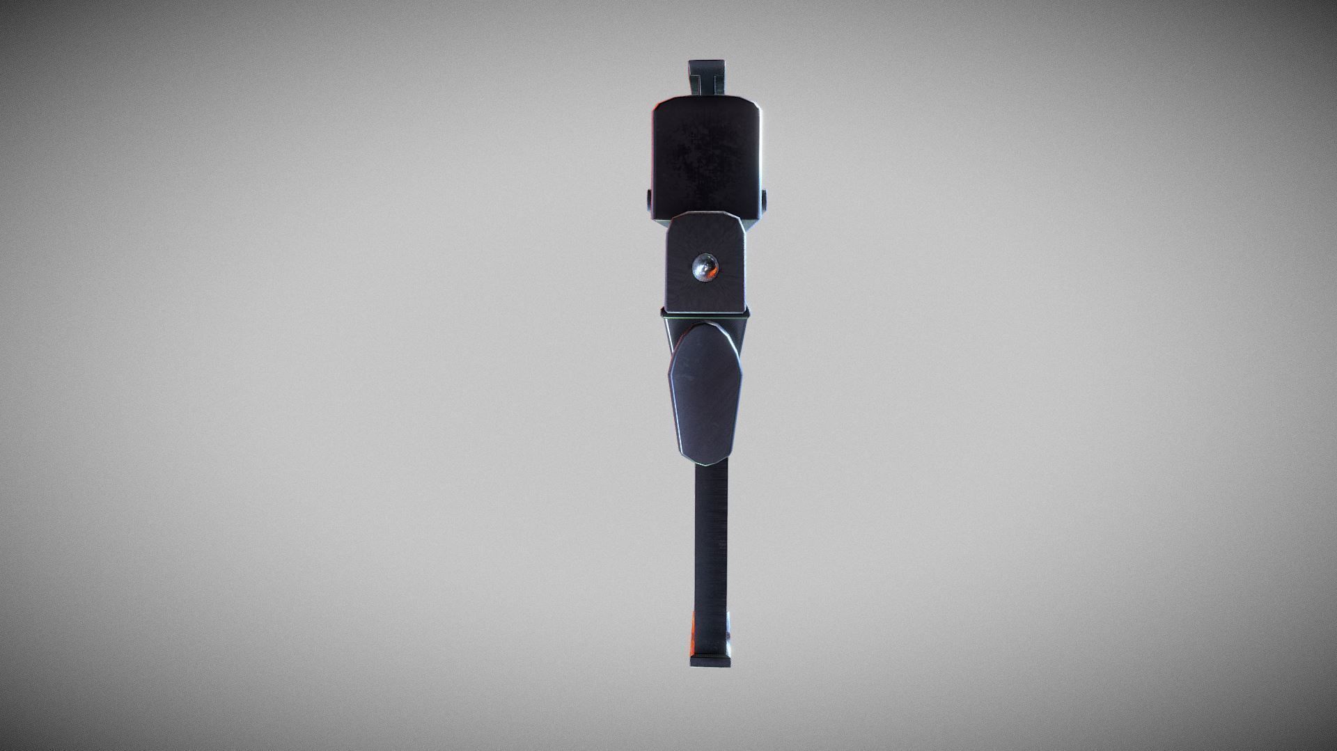 Cyberpunk Tactical Machine Pistol Low-poly 3D model_4