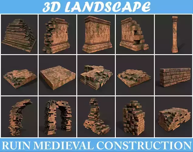 Low poly Terracotta Construction Pack 190923