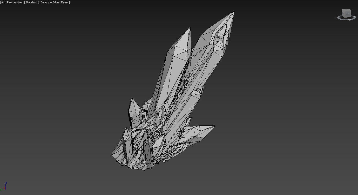 Low poly Green Crystal Gemstone Pack  200110 Low-poly 3D model_33