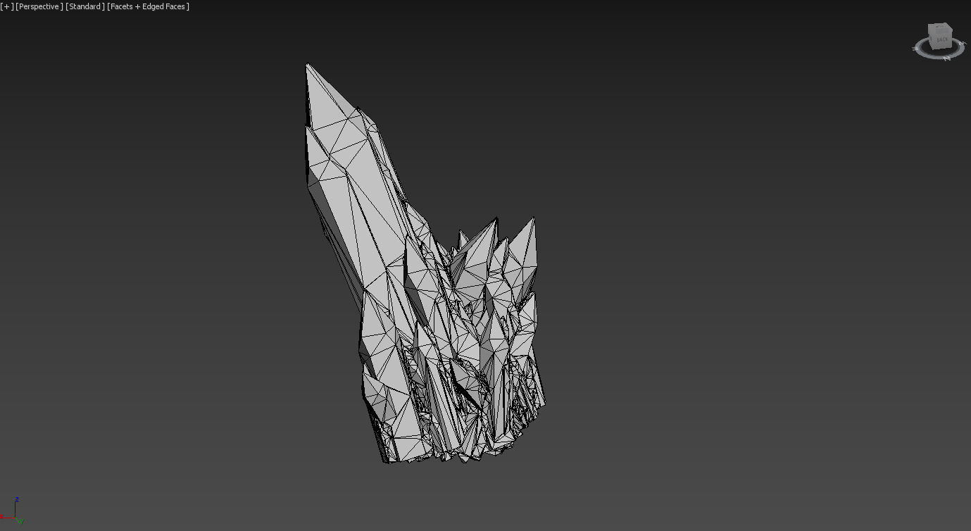 Low poly Green Crystal Gemstone Pack  200110 Low-poly 3D model_29