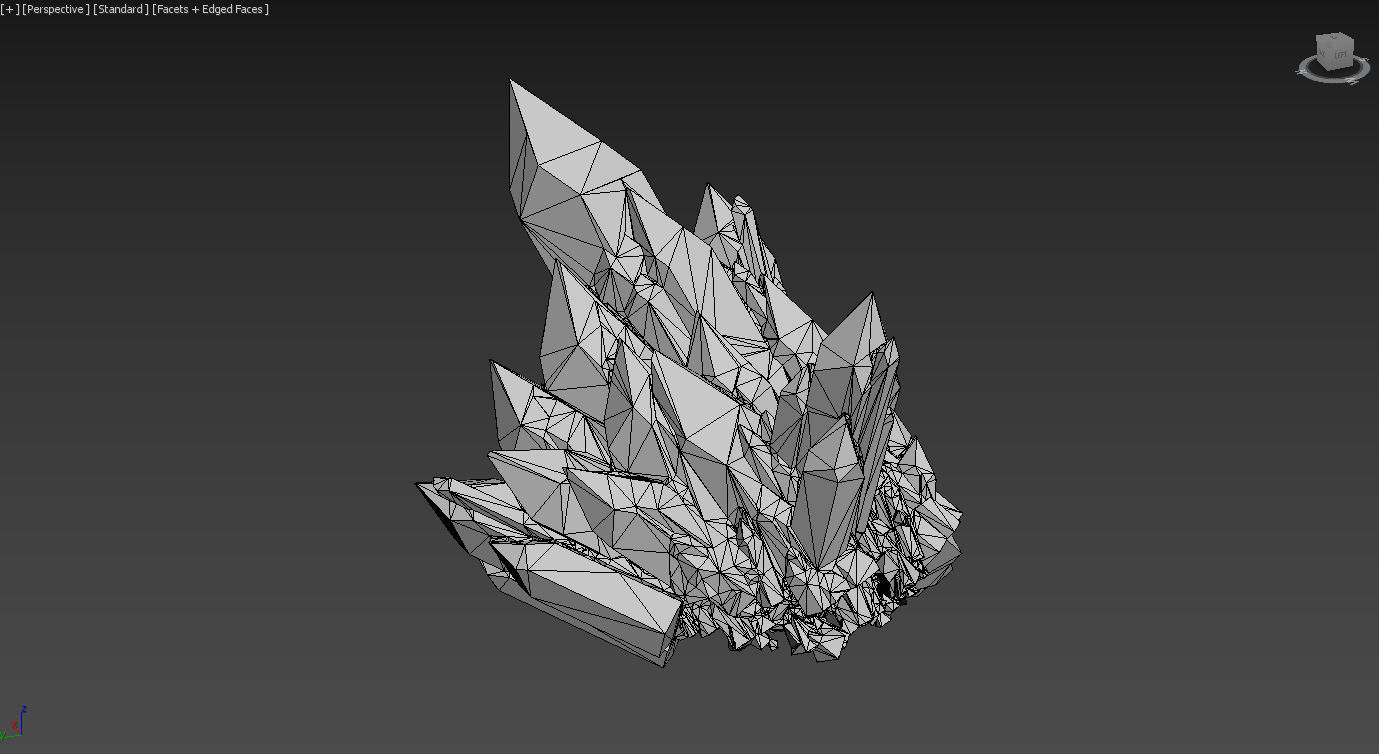 Low poly Green Crystal Gemstone Pack  200110 Low-poly 3D model_9