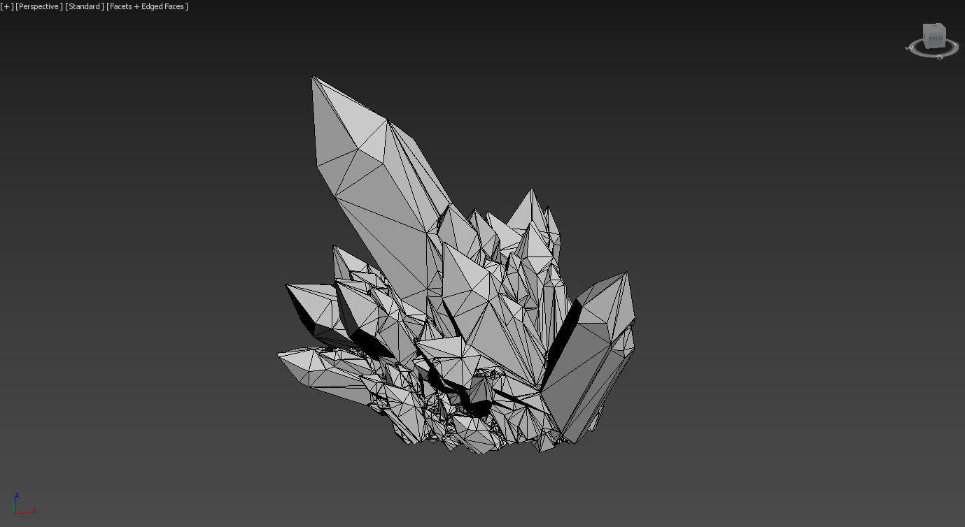 Low poly Green Crystal Gemstone Pack  200110 Low-poly 3D model_41
