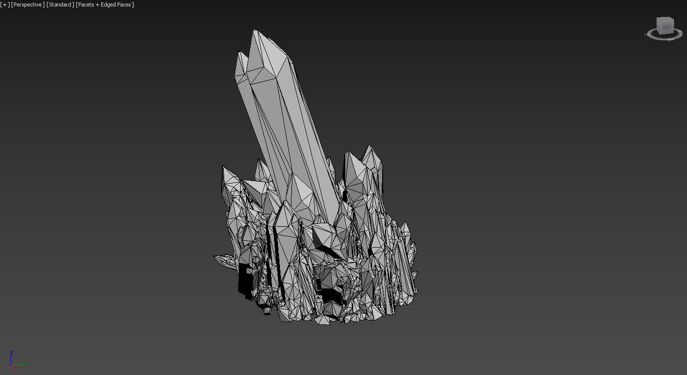 Low poly Green Crystal Gemstone Pack  200110 Low-poly 3D model_21