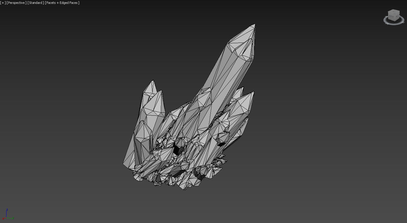 Low poly Green Crystal Gemstone Pack  200110 Low-poly 3D model_45