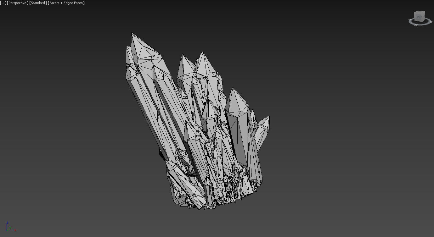 Low poly Green Crystal Gemstone Pack  200110 Low-poly 3D model_37