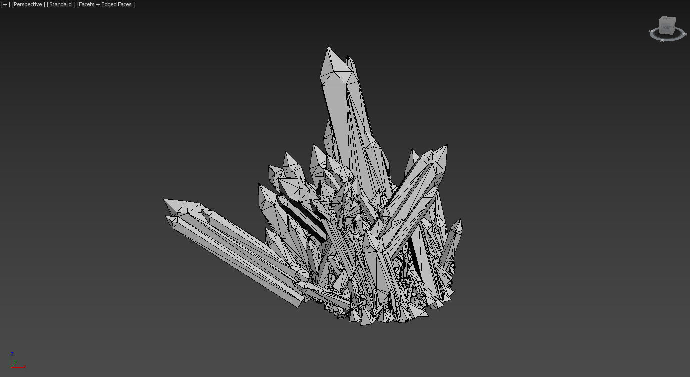 Low poly Green Crystal Gemstone Pack  200110 Low-poly 3D model_25