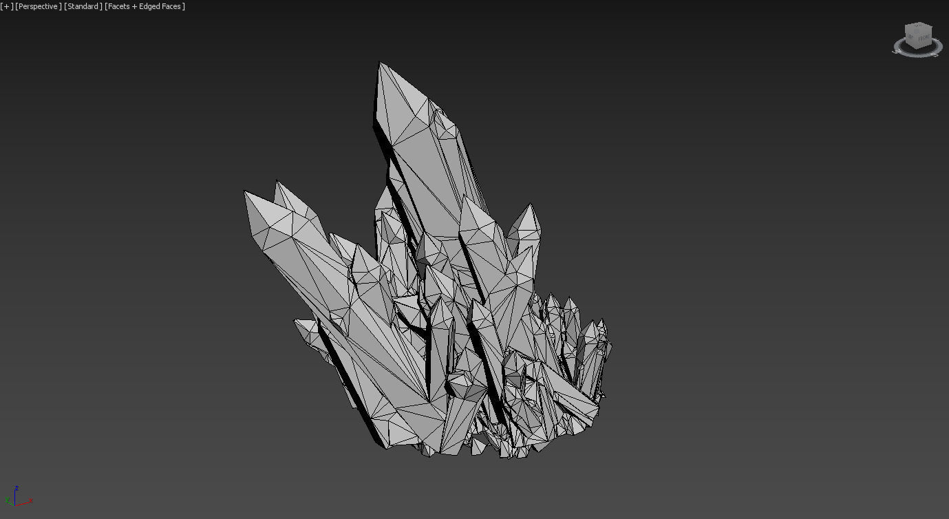 Low poly Green Crystal Gemstone Pack  200110 Low-poly 3D model_17