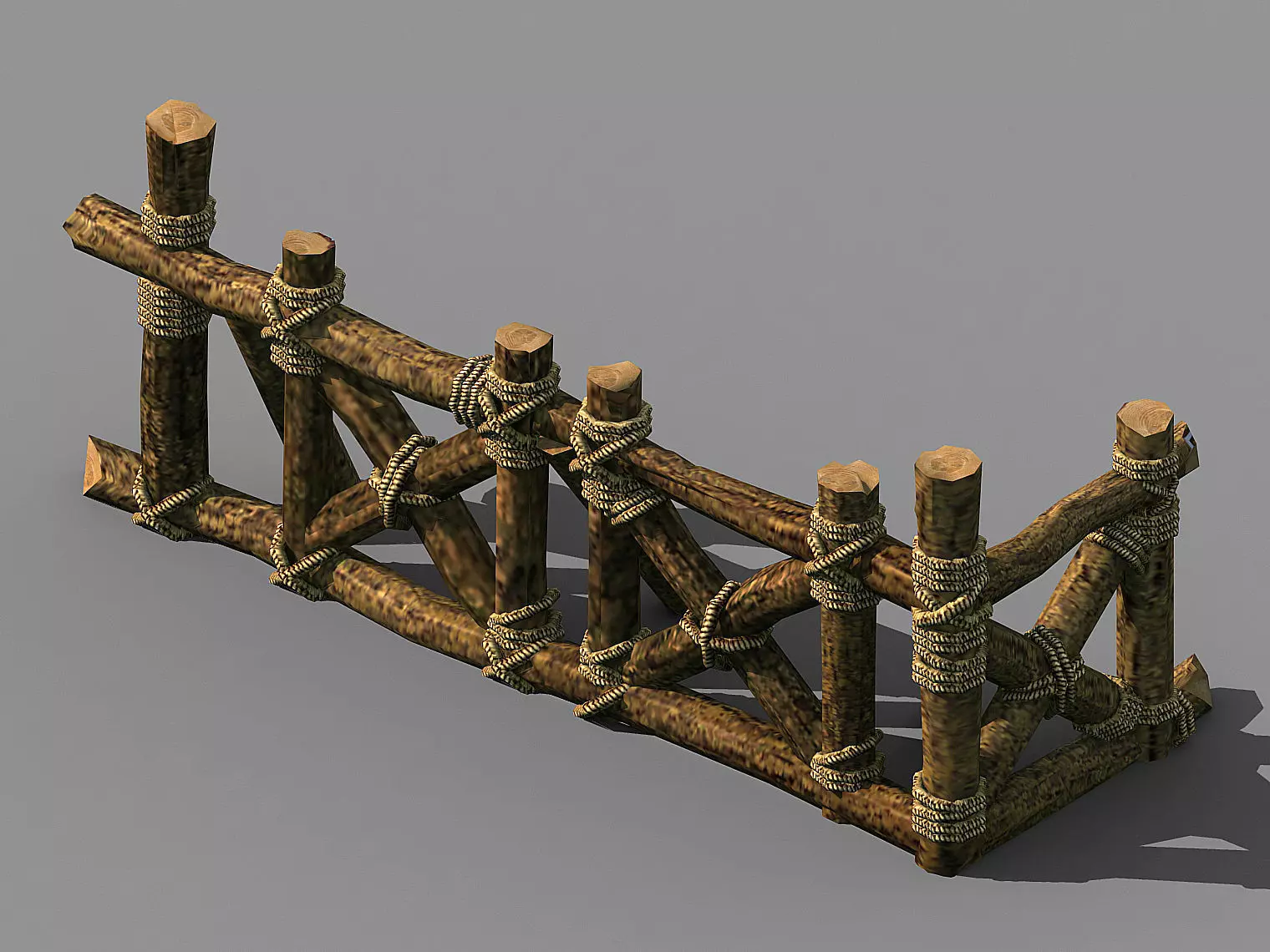 Wood-Guardrail-Fence 01 3D model_0