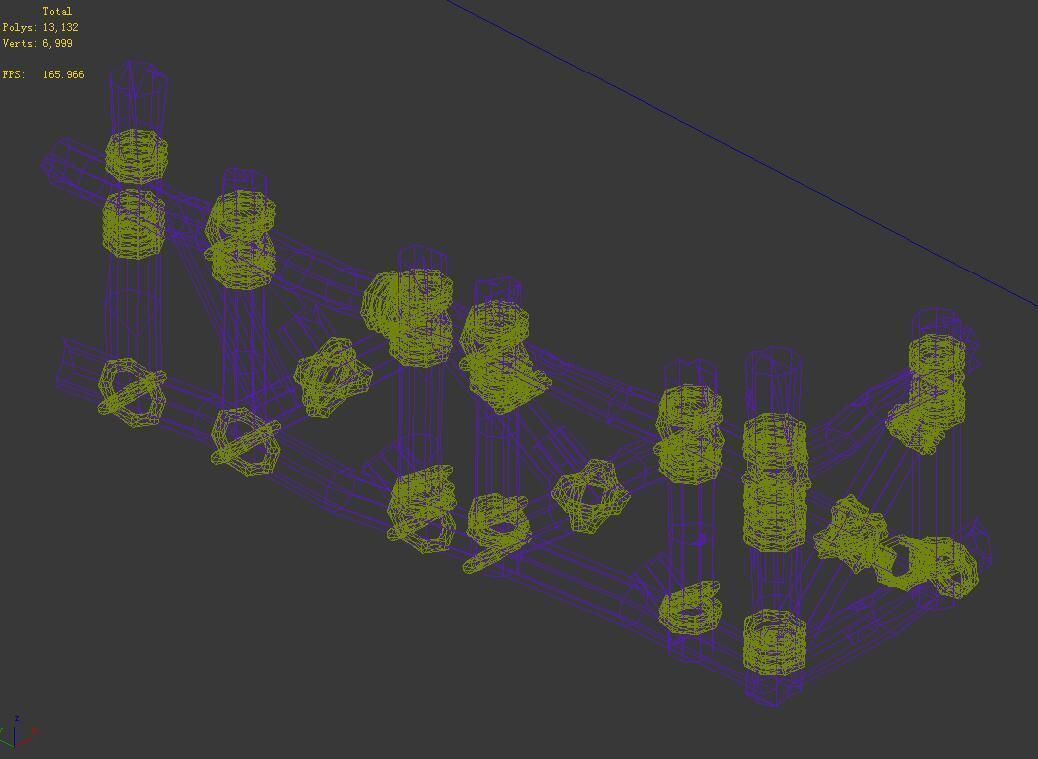 Wood-Guardrail-Fence 01 3D model_3