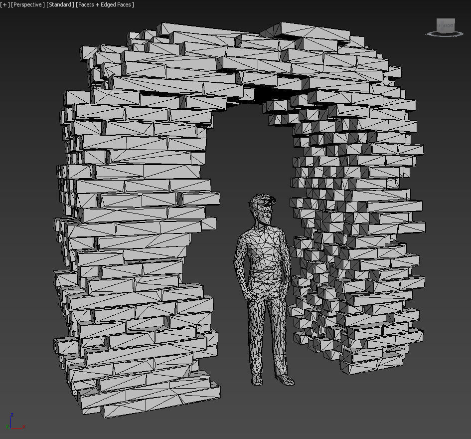 Low poly Dry Mossy Ruin Construction Pack 200210 Low-poly 3D model_53