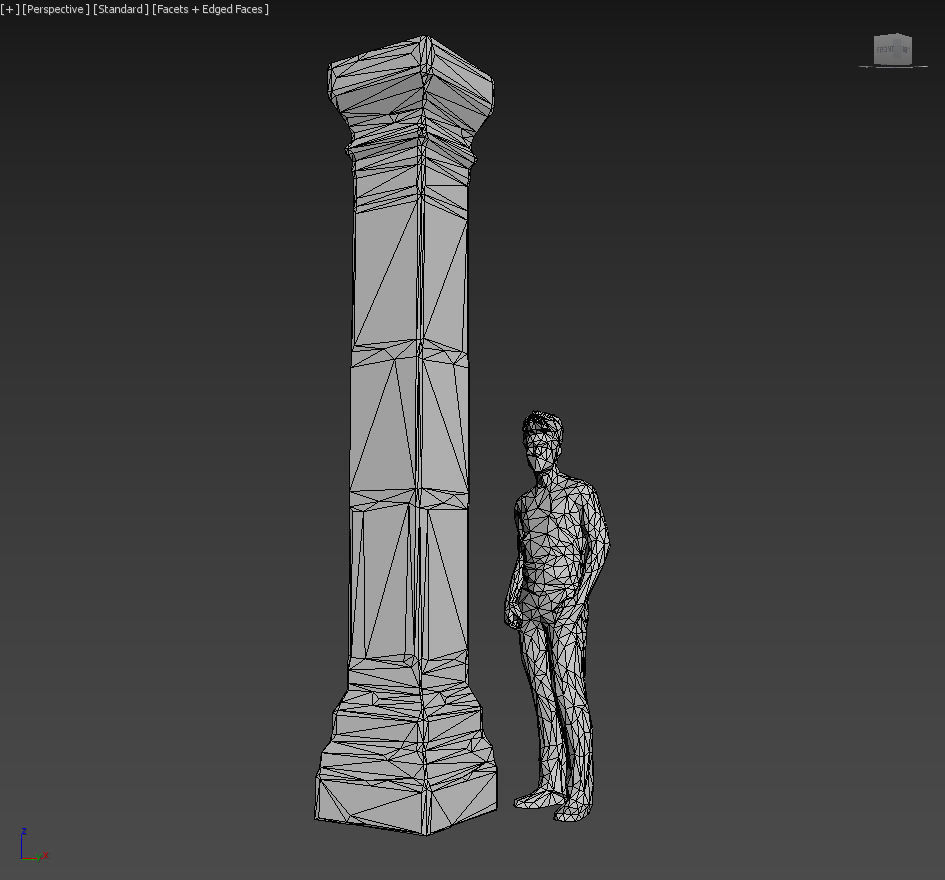 Low poly Dry Mossy Ruin Construction Pack 200210 Low-poly 3D model_21