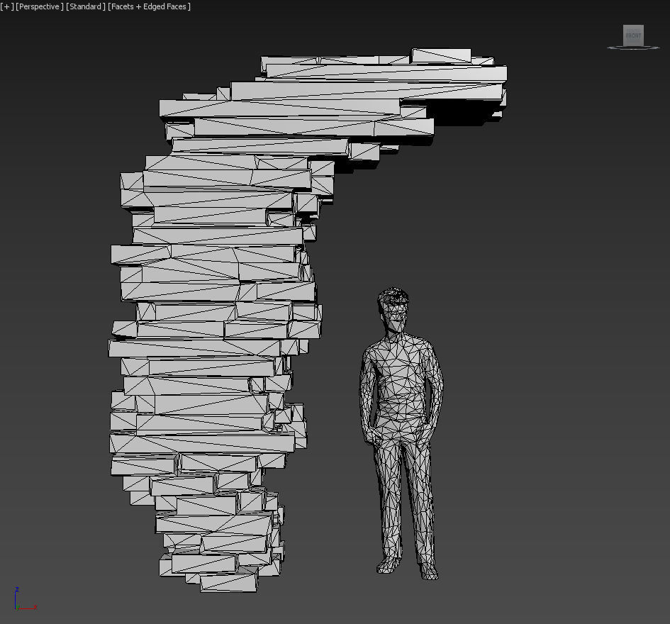 Low poly Dry Mossy Ruin Construction Pack 200210 Low-poly 3D model_57