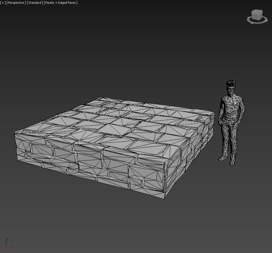 Low poly Dry Mossy Ruin Construction Pack 200210 Low-poly 3D model_25