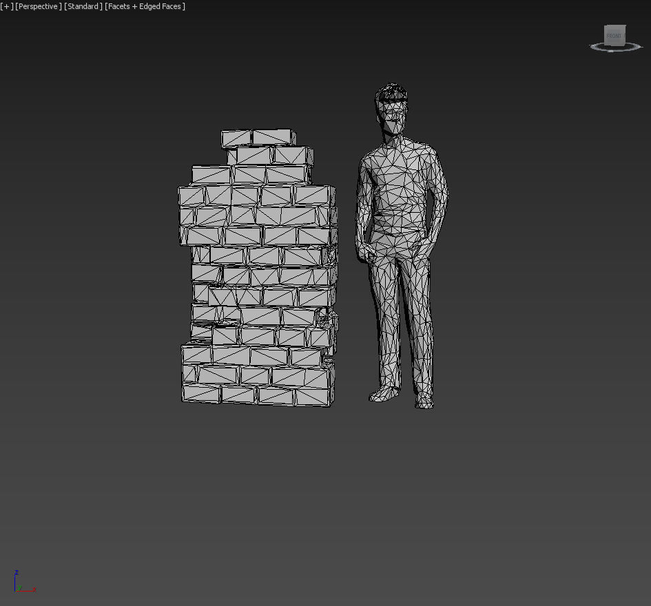 Low poly Dry Mossy Ruin Construction Pack 200210 Low-poly 3D model_41