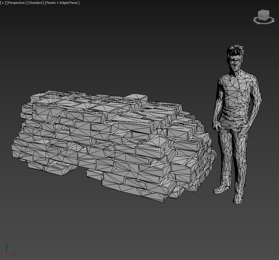 Low poly Dry Mossy Ruin Construction Pack 200210 Low-poly 3D model_37