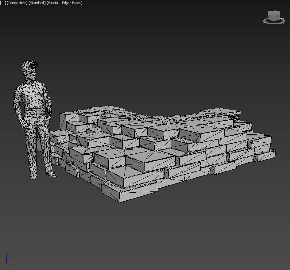 Low poly Dry Mossy Ruin Construction Pack 200210 Low-poly 3D model_5