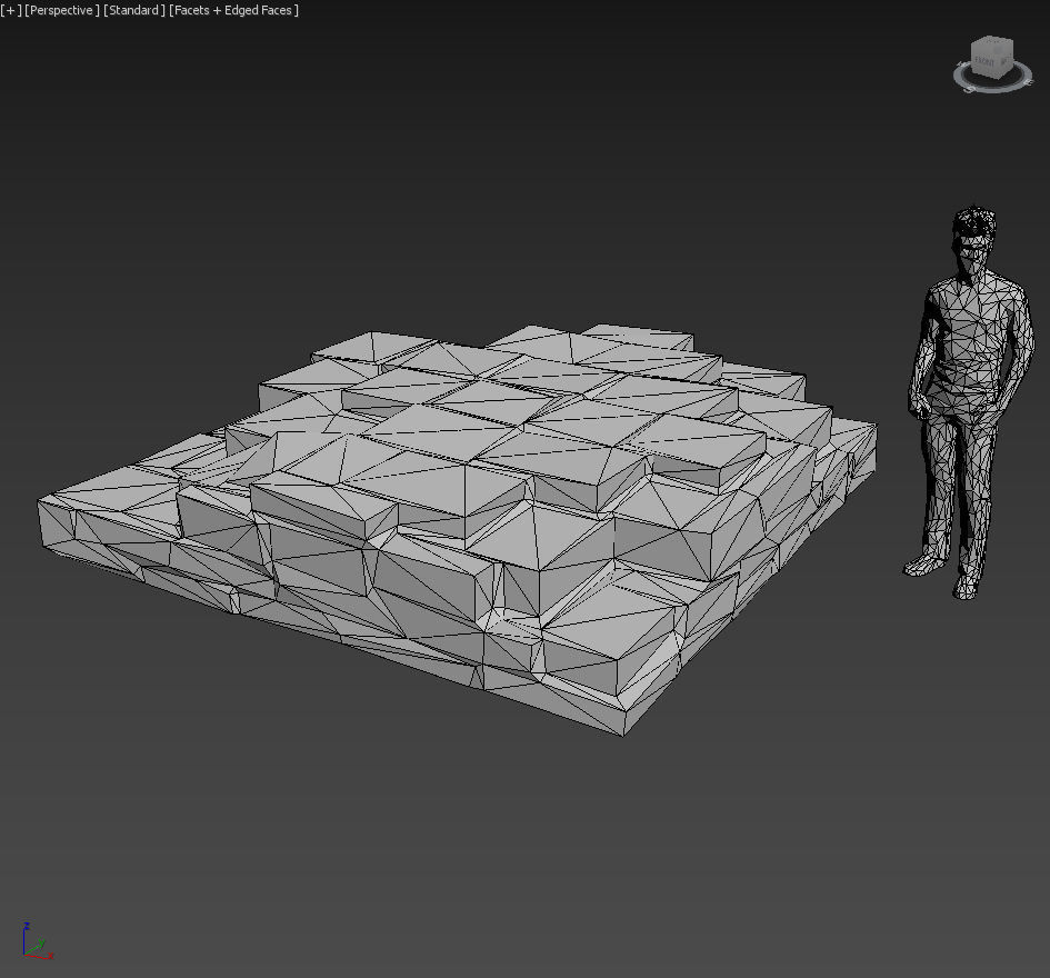 Low poly Dry Mossy Ruin Construction Pack 200210 Low-poly 3D model_29