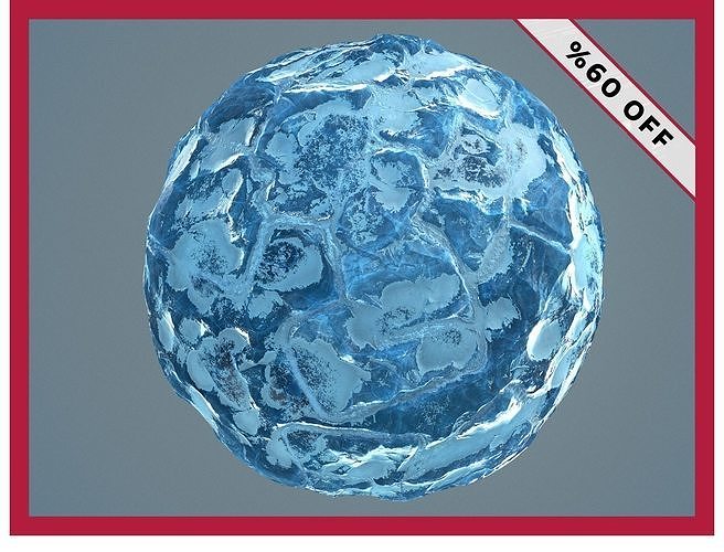 Snow Ice Glacier Seamless PBR Texture Texture