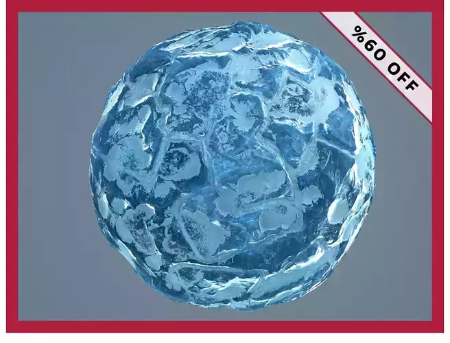 Snow Ice Glacier Seamless PBR Texture