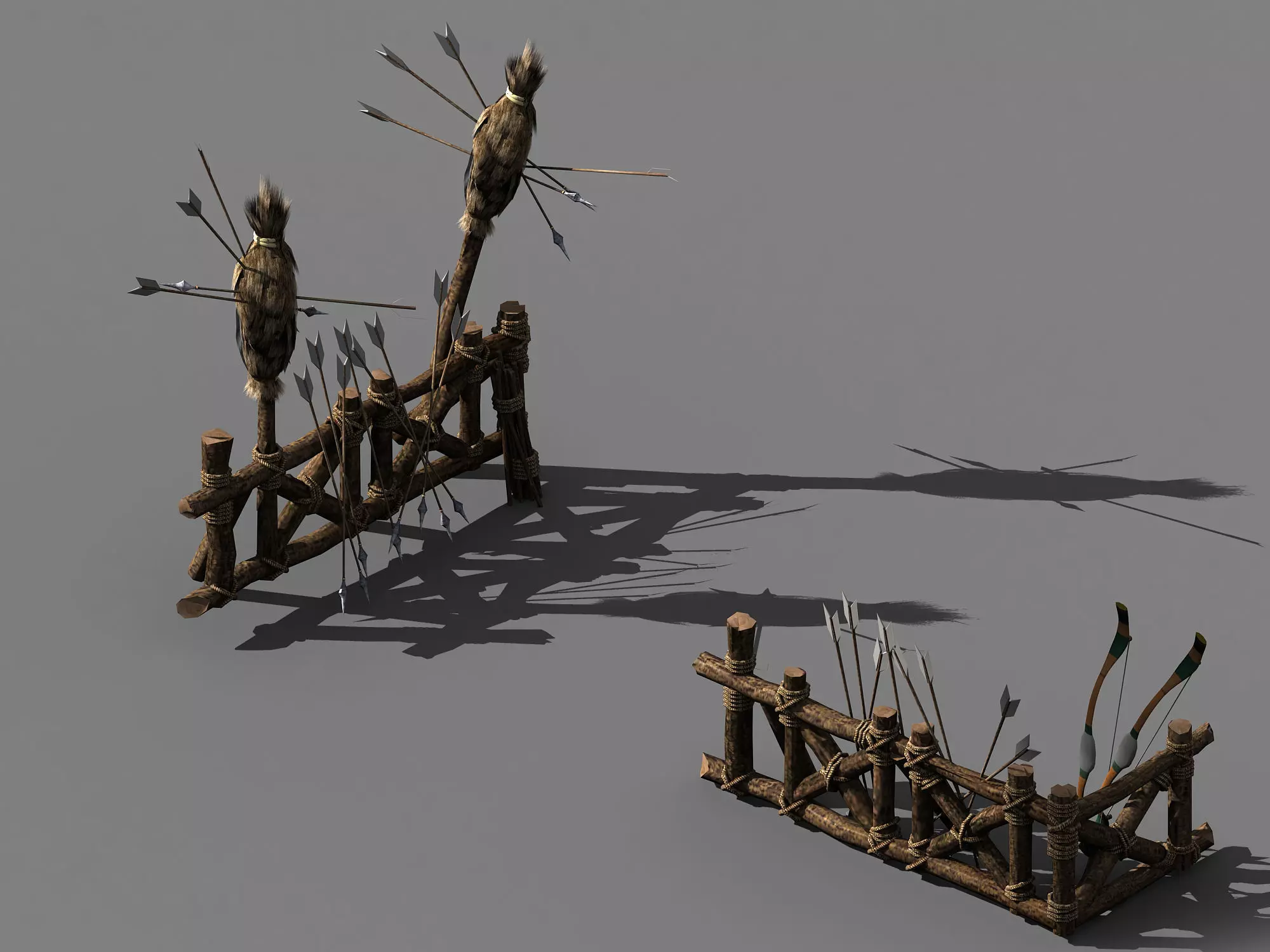 Wood-Guard-Fence-Arrow 01 3D model_0