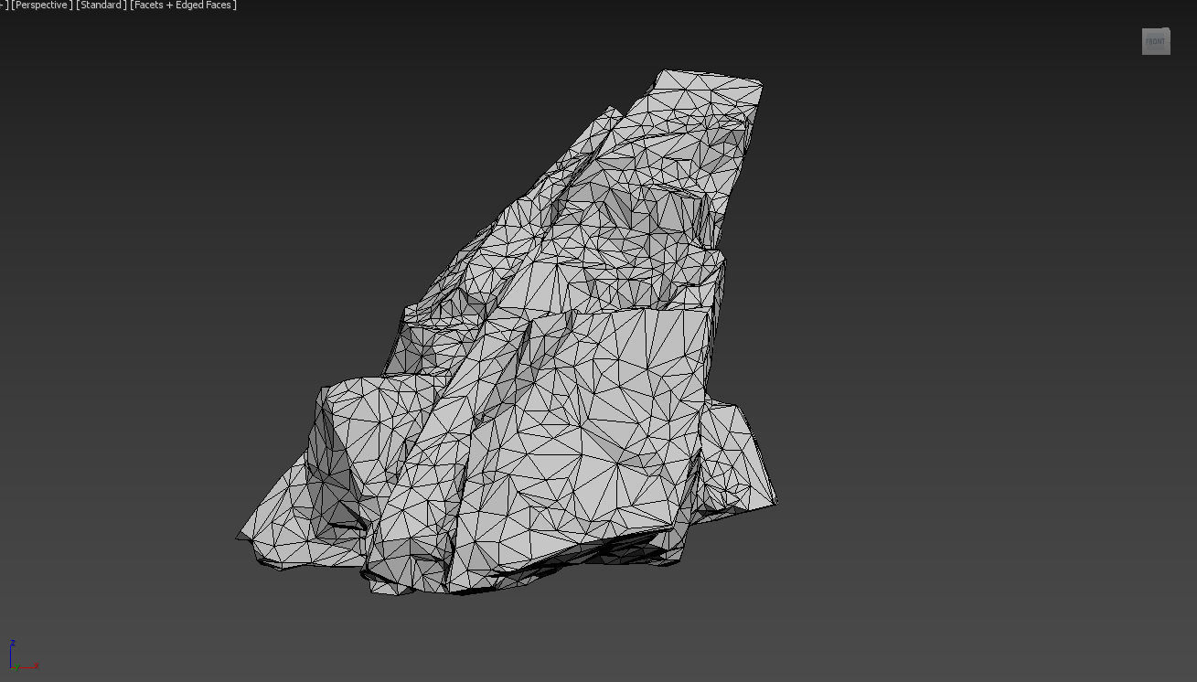 Low poly Brown Granite Rock Formation Pack 200208 Low-poly 3D model_33