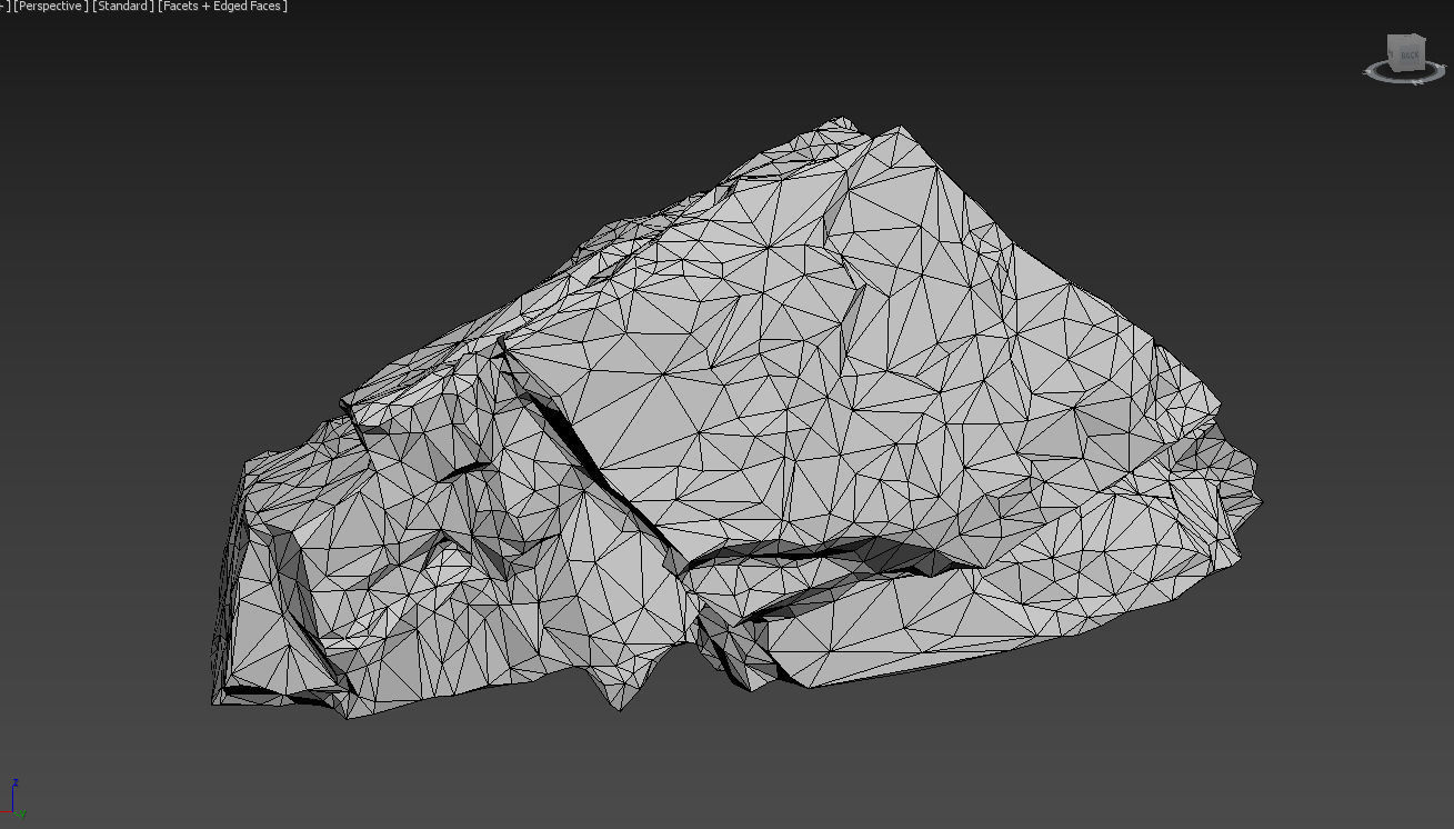 Low poly Brown Granite Rock Formation Pack 200208 Low-poly 3D model_5