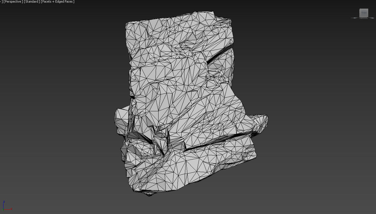 Low poly Black Granite Rock Formation Pack 200208 Low-poly 3D model_25