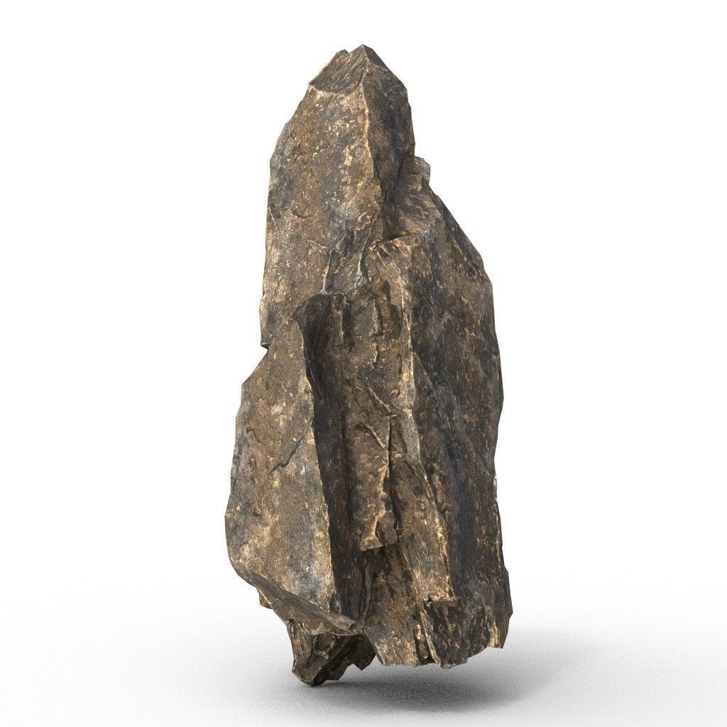 Low poly Black Granite Rock Formation Pack 200208 Low-poly 3D model_27