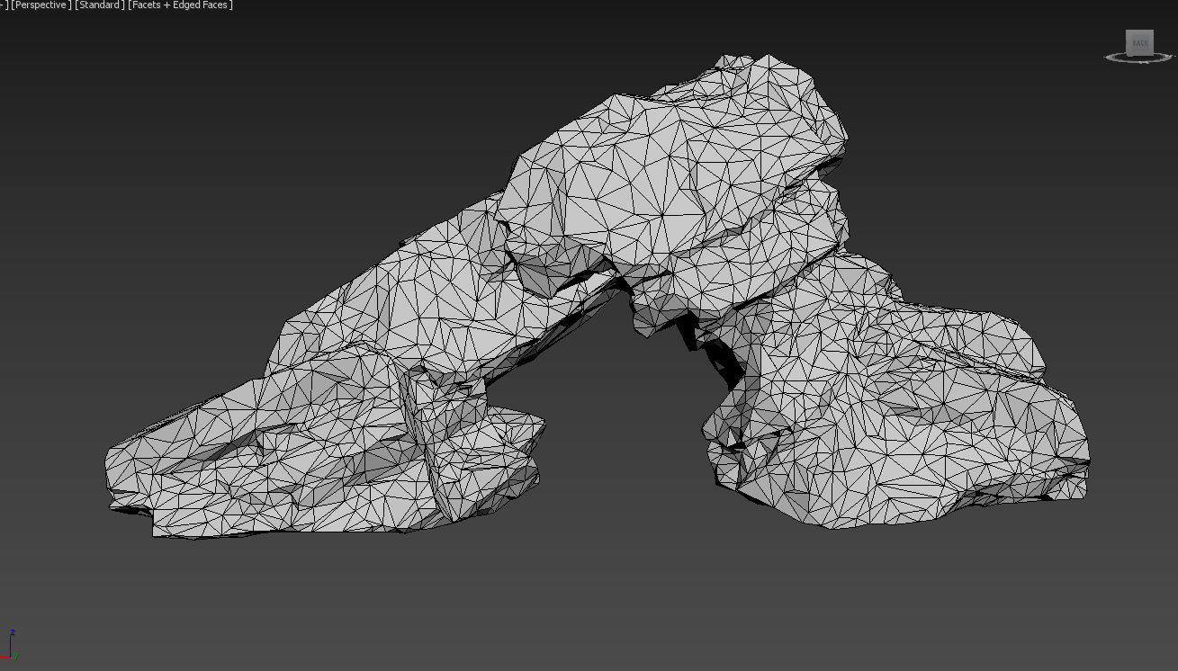 Low poly Black Granite Rock Formation Pack 200208 Low-poly 3D model_21