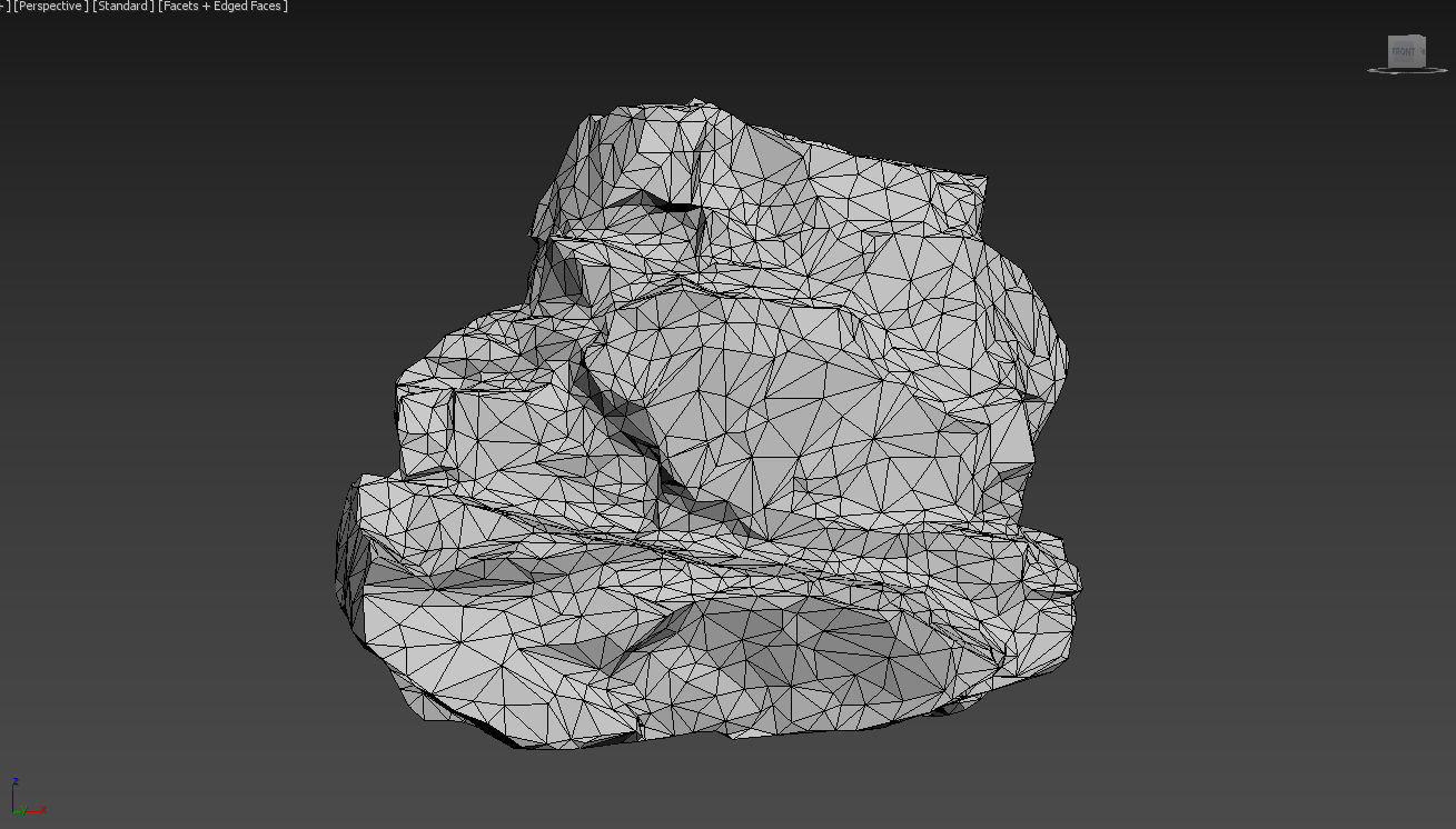 Low poly Black Granite Rock Formation Pack 200208 Low-poly 3D model_37