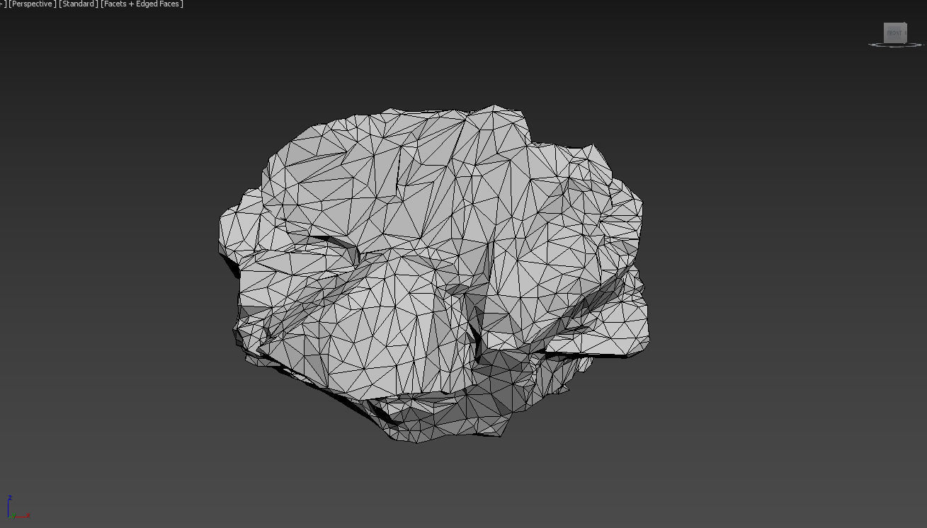 Low poly Black Granite Rock Formation Pack 200208 Low-poly 3D model_17