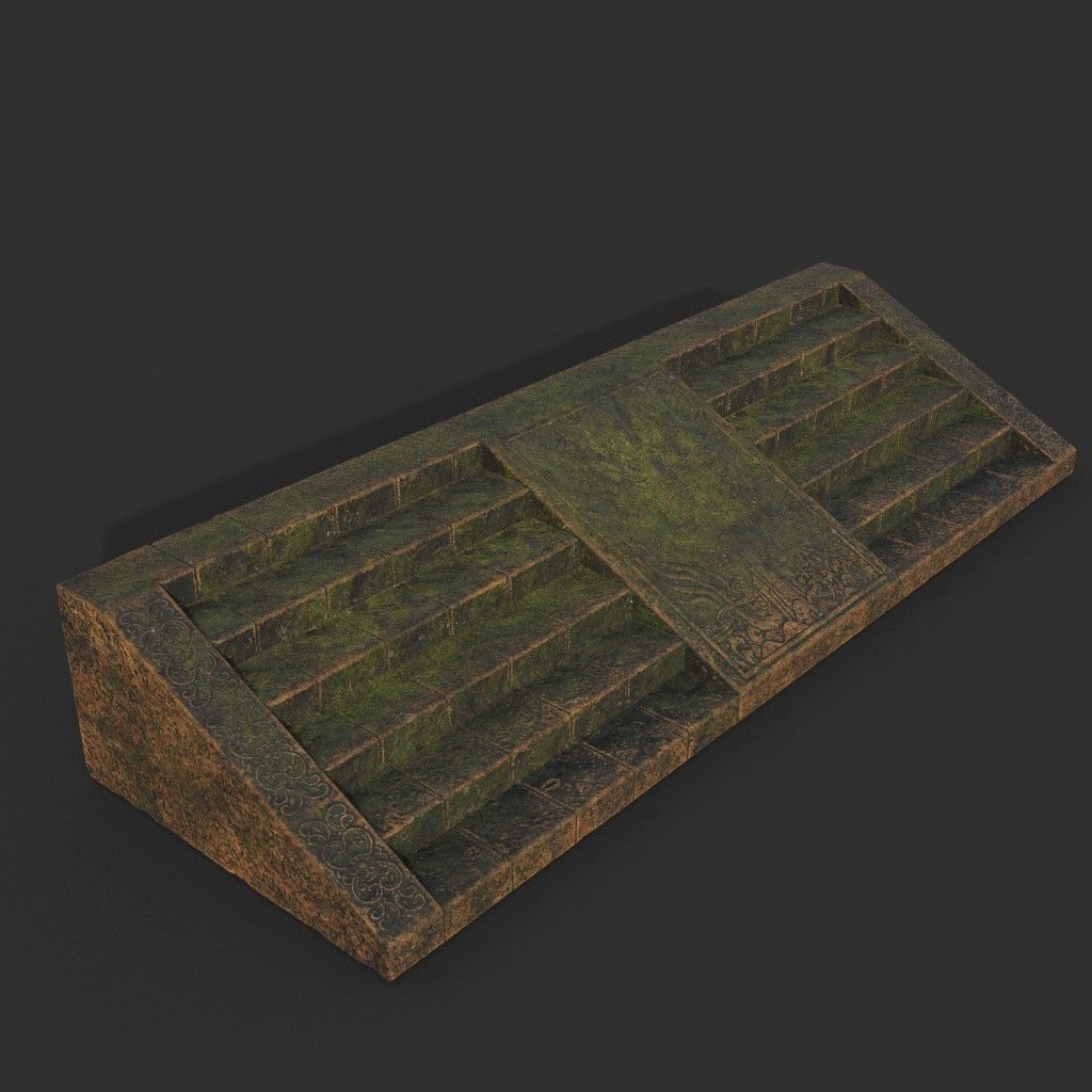 Low poly Ancient Dragon Temple Element Pack - Terracotta Low-poly 3D model_51