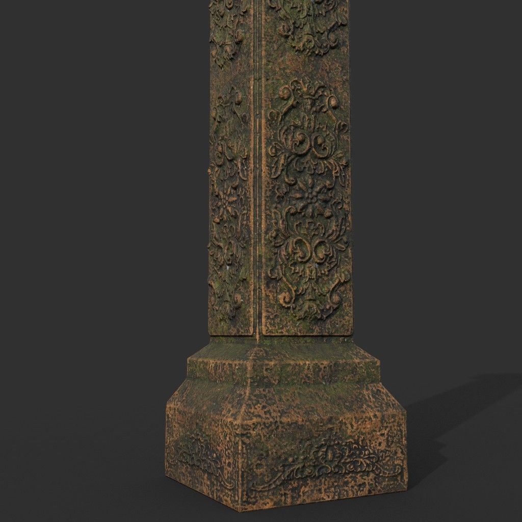 Low poly Ancient Dragon Temple Element Pack - Terracotta Low-poly 3D model_20