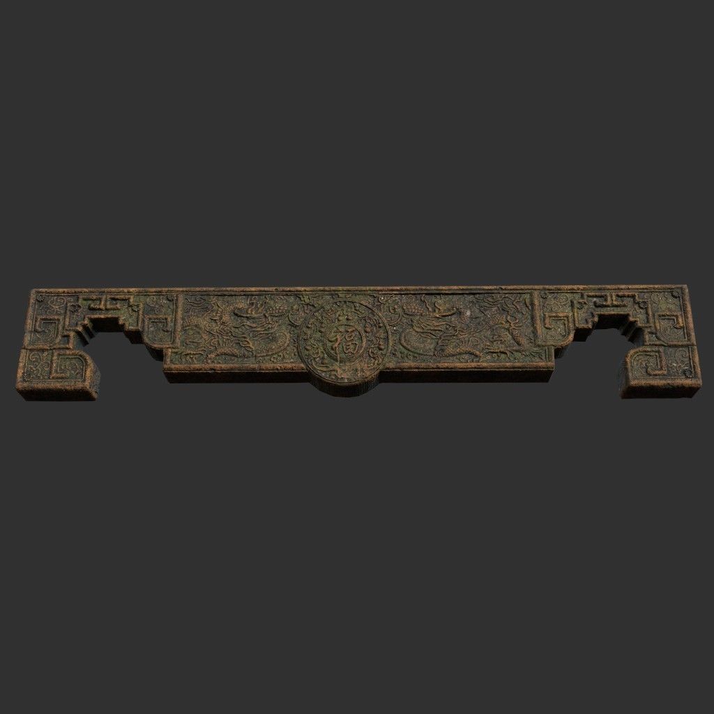 Low poly Ancient Dragon Temple Element Pack - Terracotta Low-poly 3D model_34