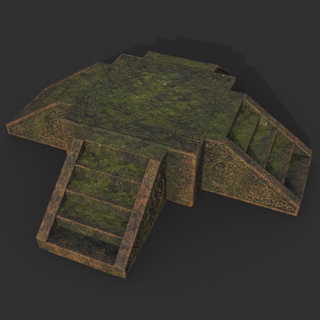 Low poly Ancient Dragon Temple Element Pack - Terracotta Low-poly 3D model_43