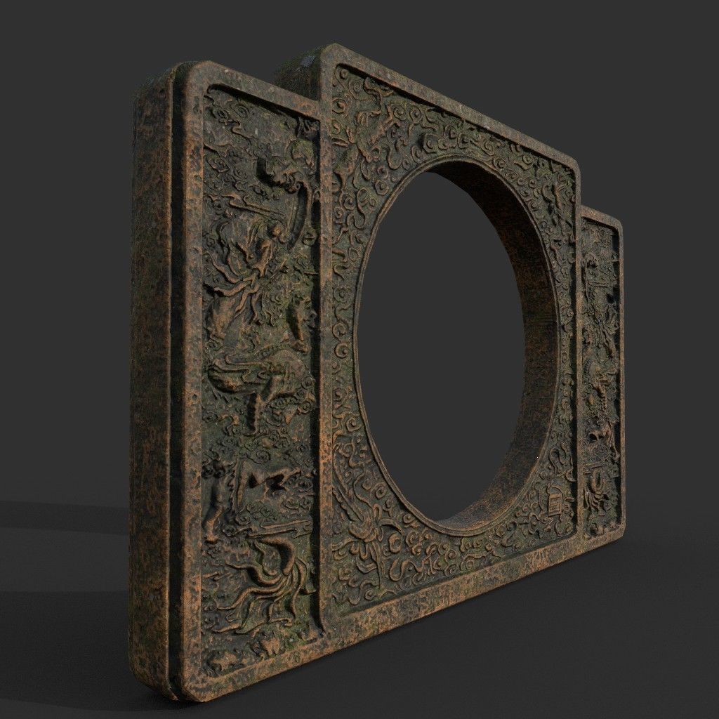 Low poly Ancient Dragon Temple Element Pack - Terracotta Low-poly 3D model_39