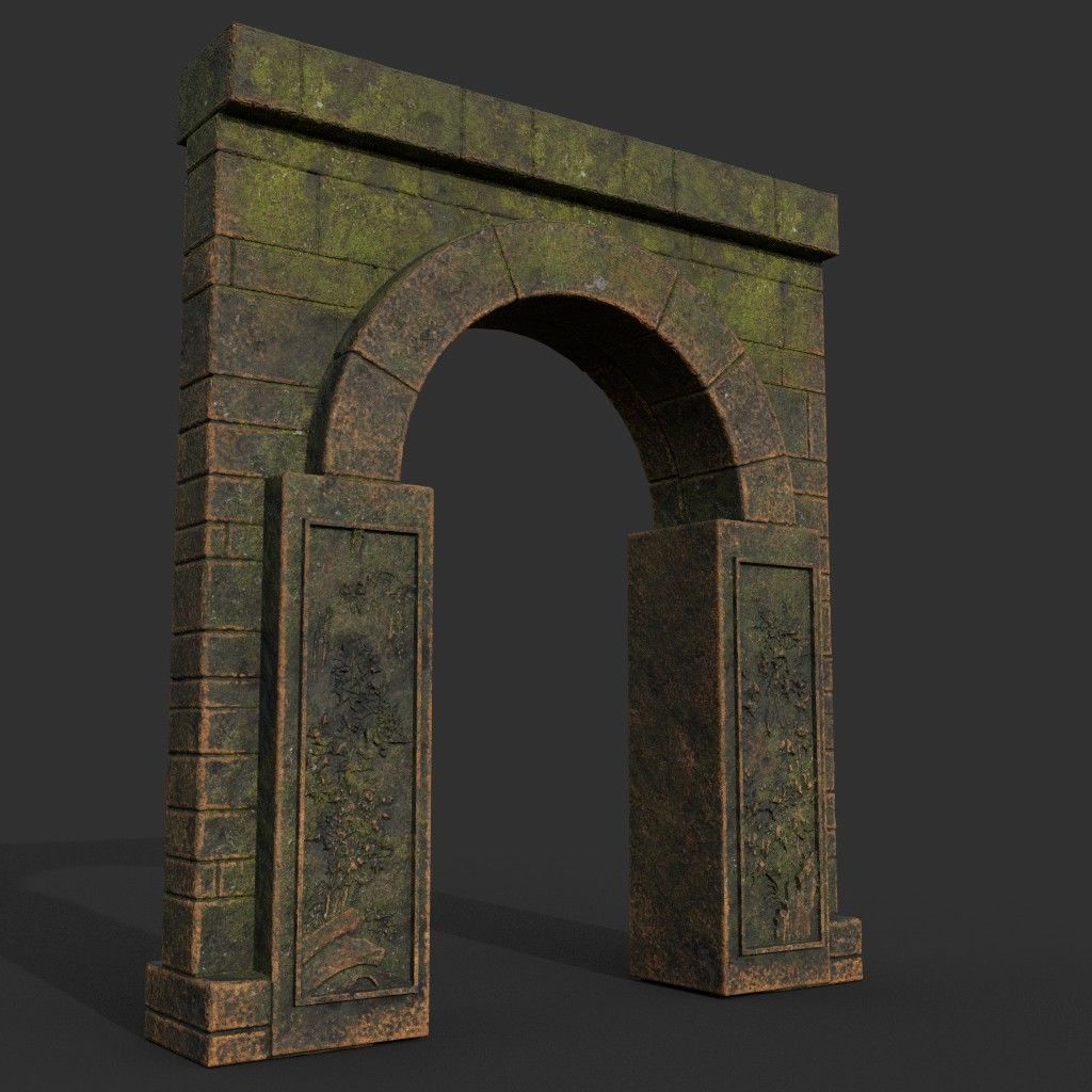 Low poly Ancient Dragon Temple Element Pack - Terracotta Low-poly 3D model_67