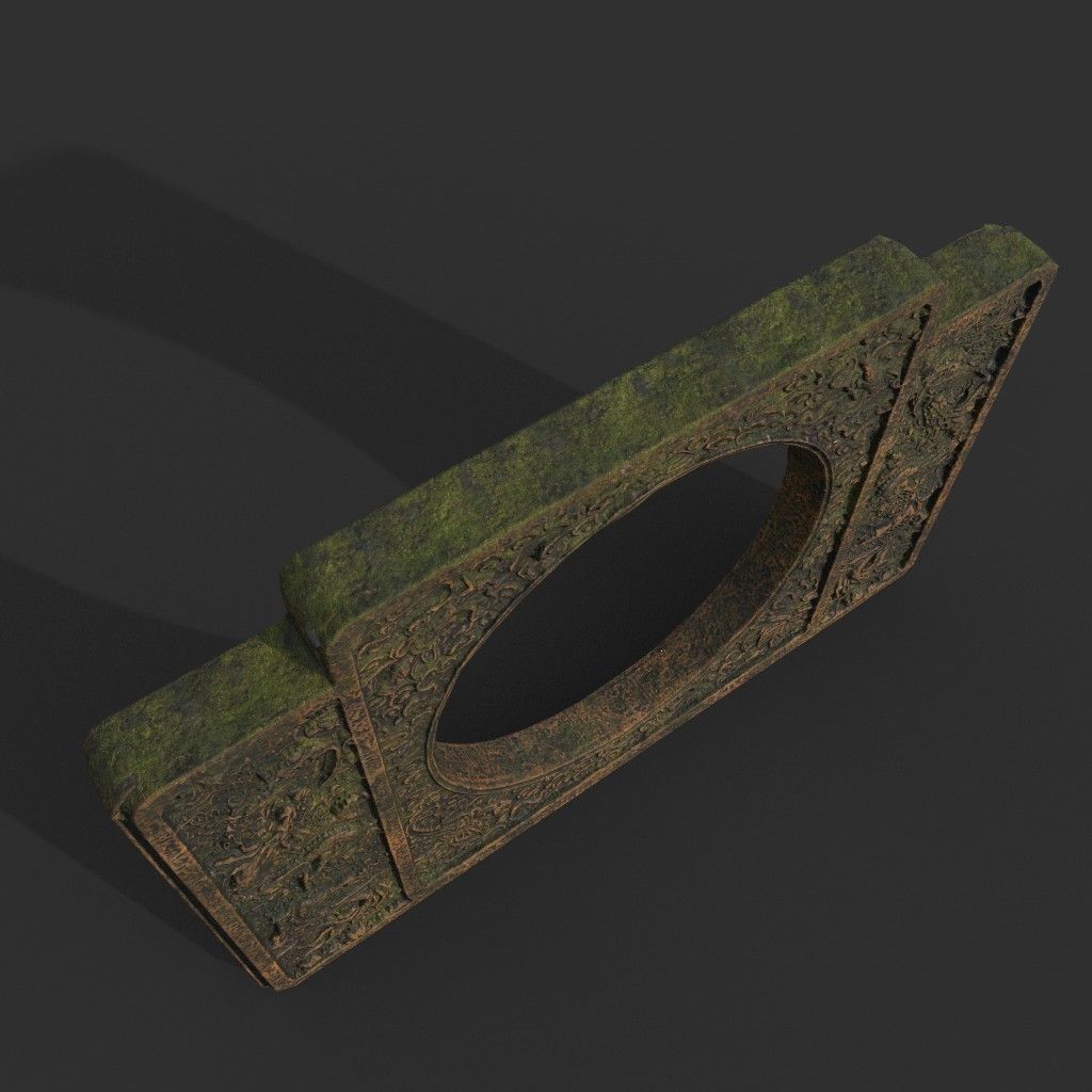 Low poly Ancient Dragon Temple Element Pack - Terracotta Low-poly 3D model_40