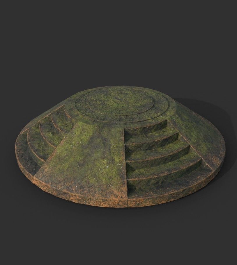 Low poly Ancient Dragon Temple Element Pack - Terracotta Low-poly 3D model_14