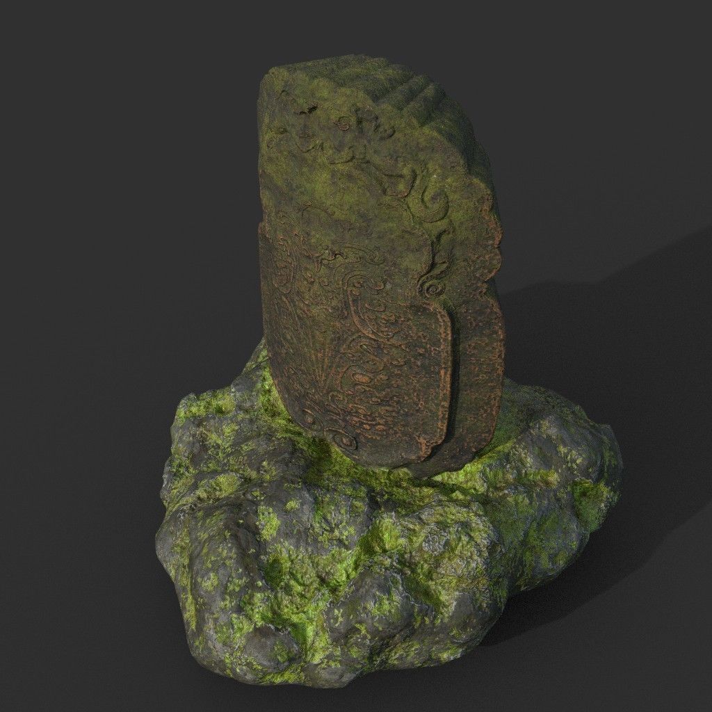 Low poly Ancient Dragon Temple Element Pack - Terracotta Low-poly 3D model_75