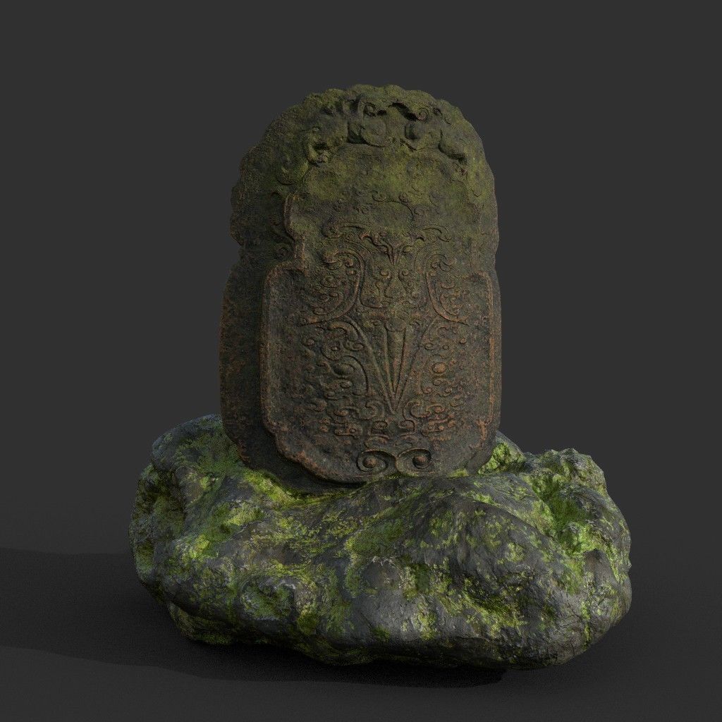 Low poly Ancient Dragon Temple Element Pack - Terracotta Low-poly 3D model_74