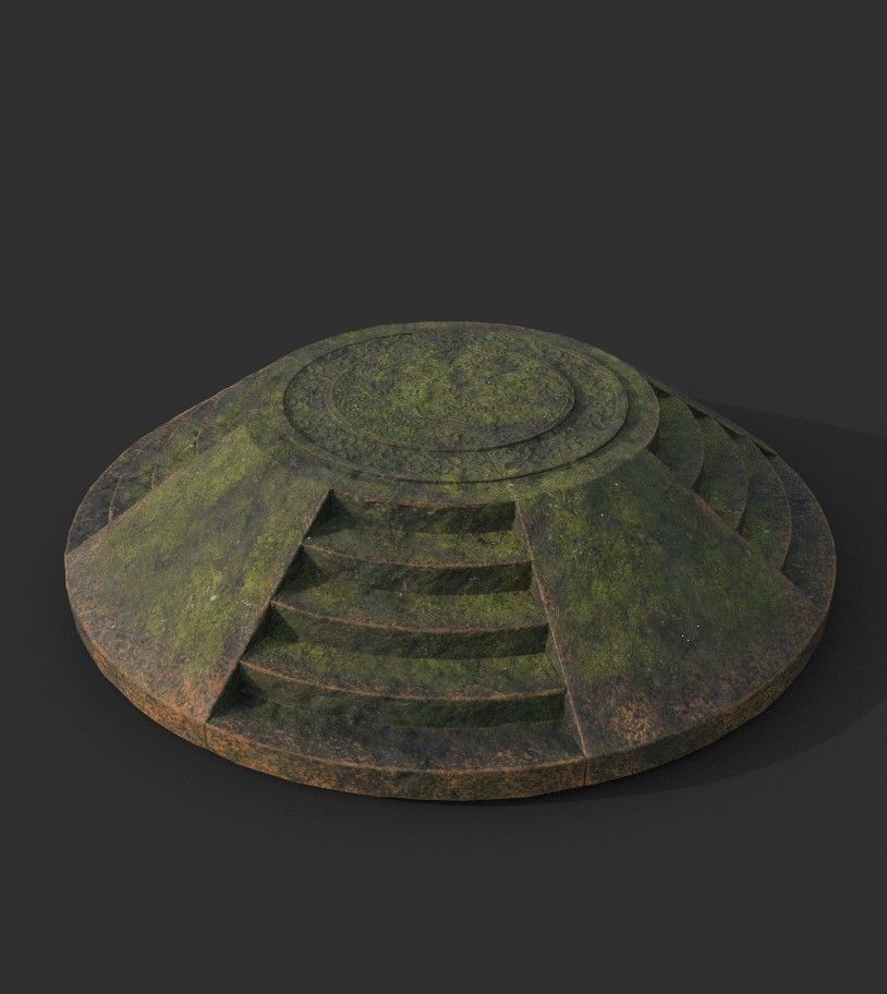 Low poly Ancient Dragon Temple Element Pack - Terracotta Low-poly 3D model_15