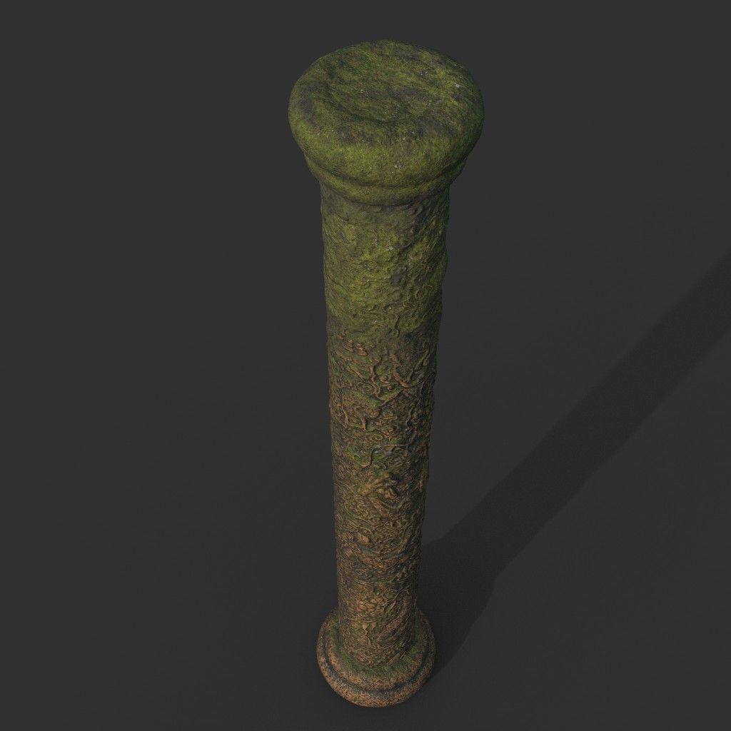 Low poly Ancient Dragon Temple Element Pack - Terracotta Low-poly 3D model_7