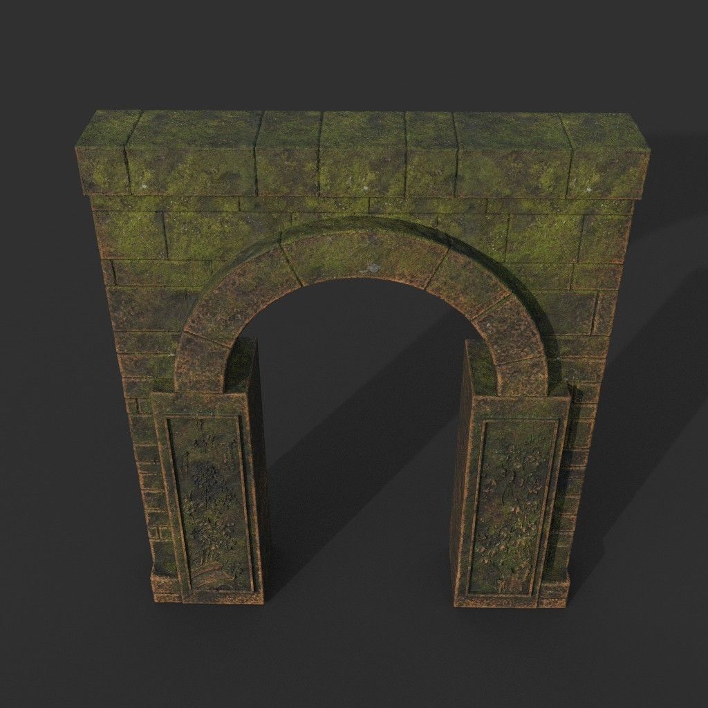 Low poly Ancient Dragon Temple Element Pack - Terracotta Low-poly 3D model_68