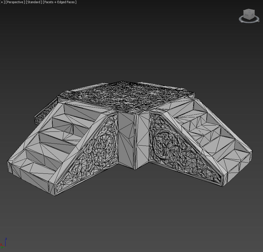 Low poly Ancient Dragon Temple Element Pack - Terracotta Low-poly 3D model_45