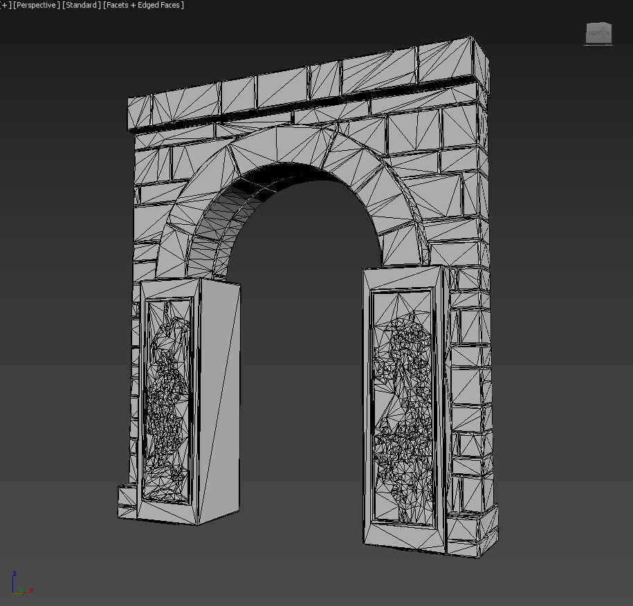 Low poly Ancient Dragon Temple Element Pack - Terracotta Low-poly 3D model_69