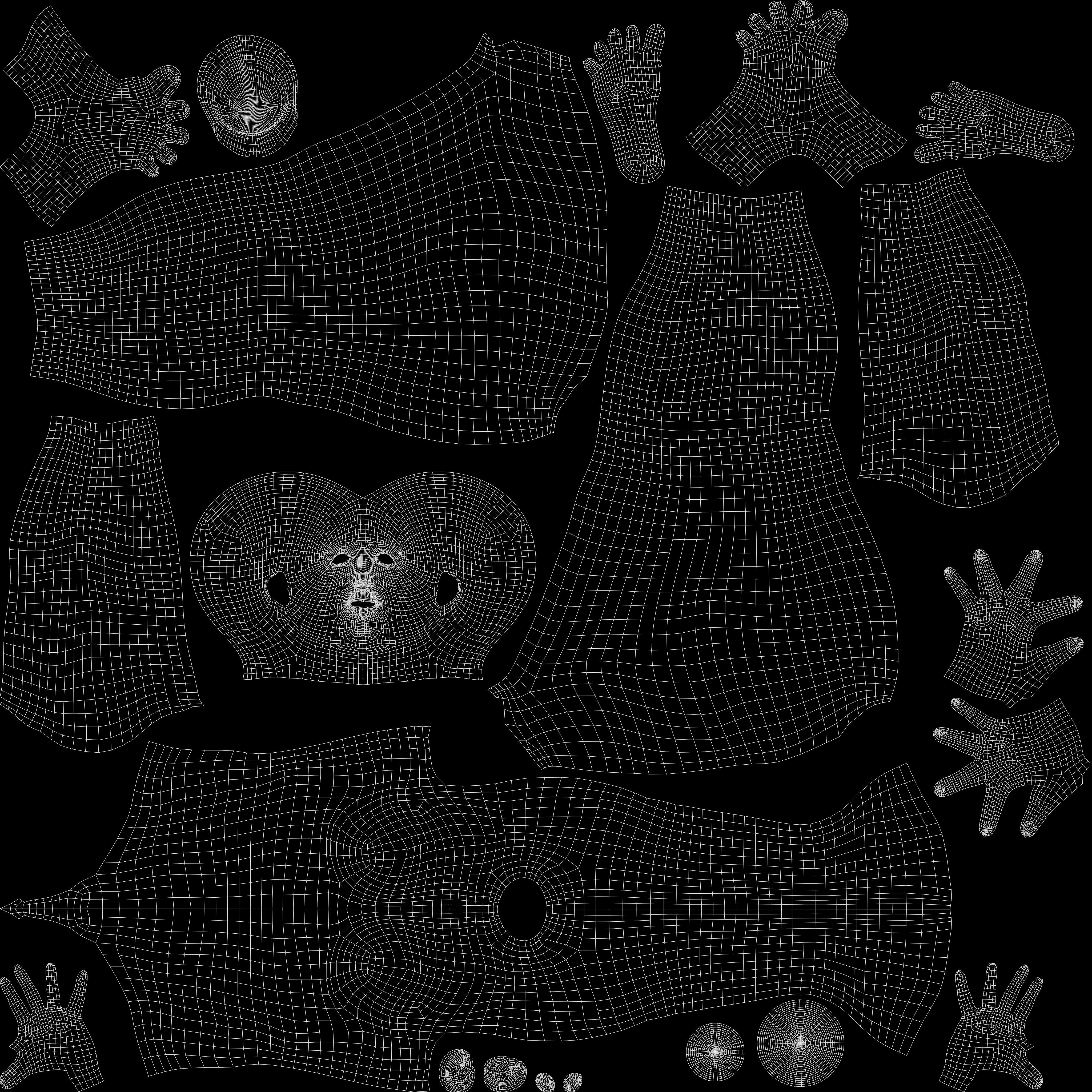 Female Base Mesh Free low-poly 3D model_5