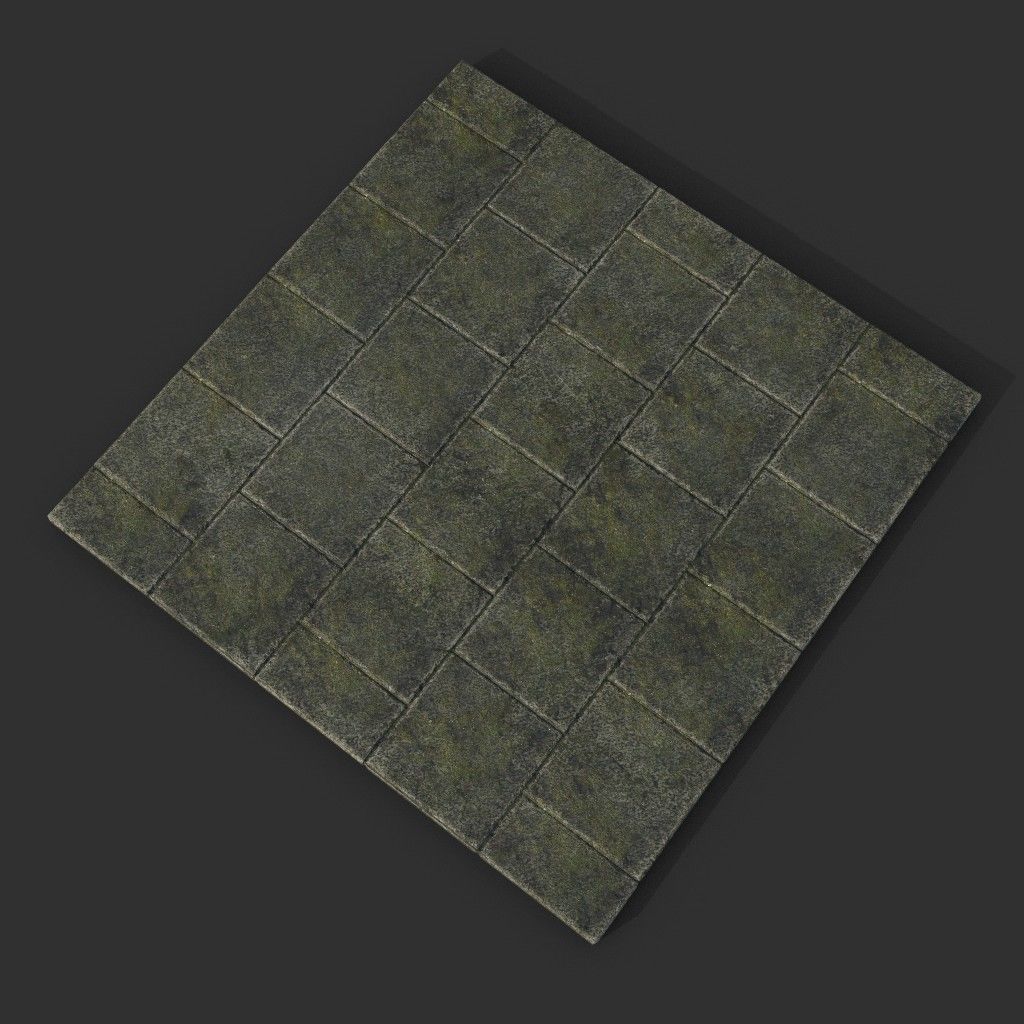 Low poly Ancient Dragon Temple Element Pack - Mossy Low-poly 3D model_79