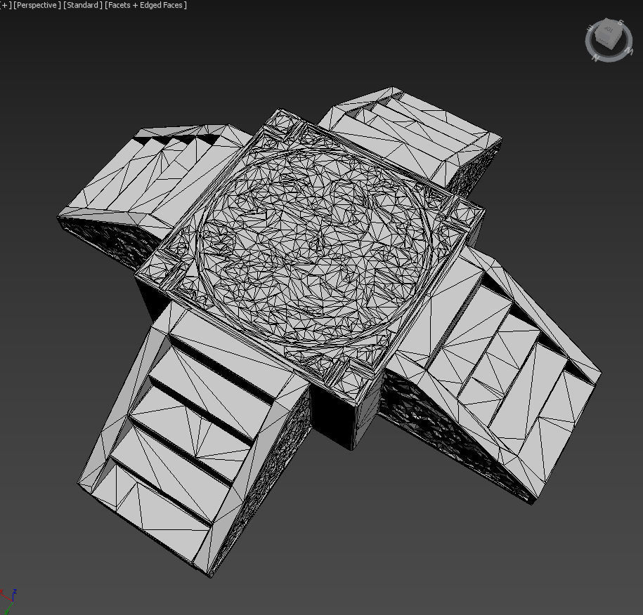 Low poly Ancient Dragon Temple Element Pack - Mossy Low-poly 3D model_45