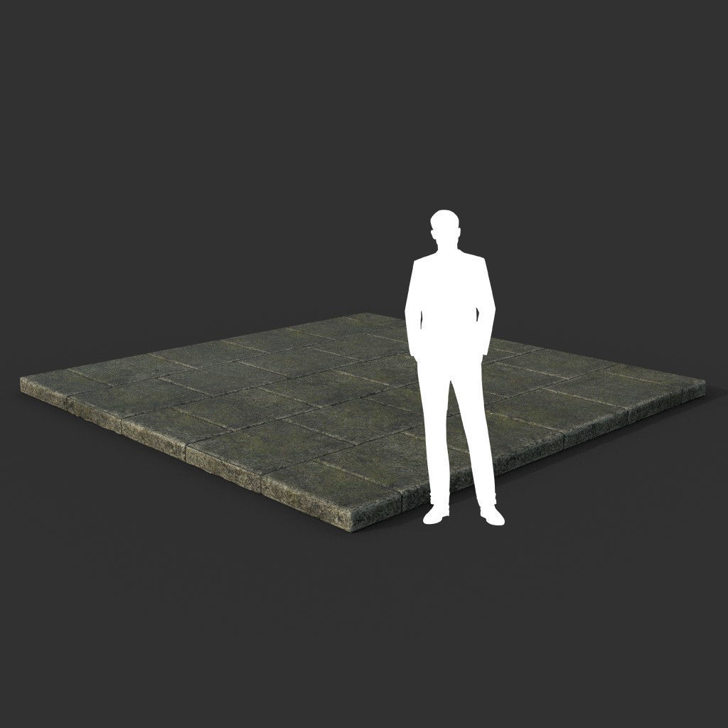 Low poly Ancient Dragon Temple Element Pack - Mossy Low-poly 3D model_78